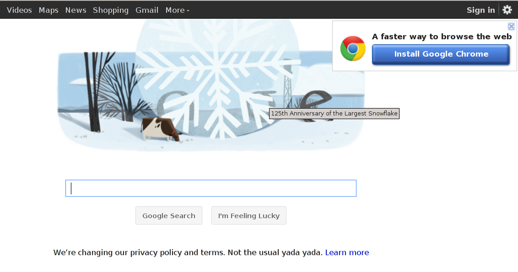 Google - euh, Snowflake day..