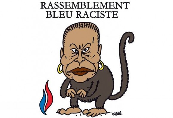 Charlie Hebdo cover featuring Taubira
