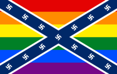 WTF Manurevah   Confederate Gay Nazi Flag 